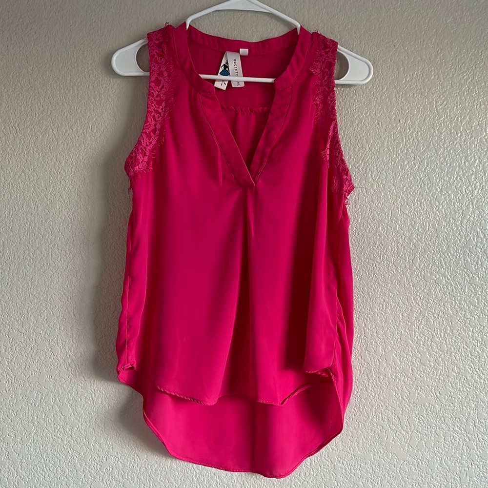 Pink Flowy Blouse